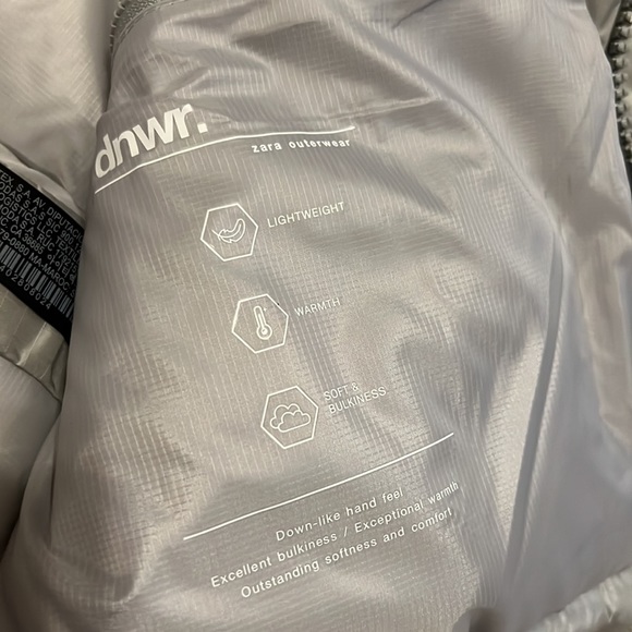 Zara Men Light Grey Silver Puffer Puff Jacket Coat S dnwr Outerwear Winter Ski S - Picture 6 of 9